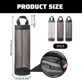 Anmahe 3 Pieces of Carrier Bag Storage,Plastic Bag Holder,Reusable Grocery Bag Organizer,Foldable Design,No Space,Can Hold Multiple Plastic Bags,Suitable for Home Kitchen Travel