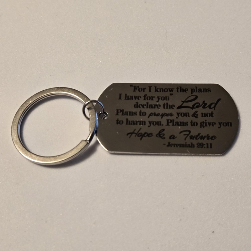 3 Nails 1 Cross Christian Keychain Jeremiah 29:11 Christmas Gift