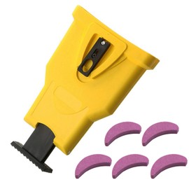 EsiFare Chainsaw Sharpener Set of 6 Whetstones Chainsaw Sharpener, Chainsaw Sharpener, Chainsaw Sharpener, Power Sharpening Bar Mount, Chainsaw Polishing Starter Kit, Durable, Portable, High Speed