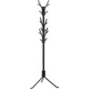 Standing Coat and Hat Organizer Tree Stand, 18 Hooks, Black