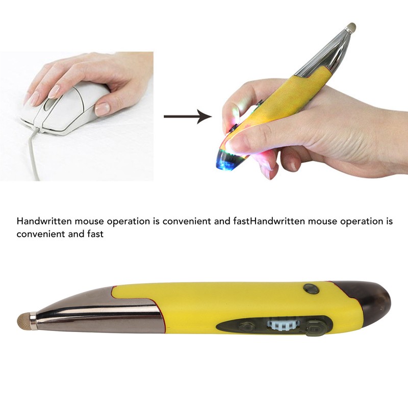 Wireless Pen Mouse Rechargeable Luminous Silent Small Portable Bluetooth 2.4g
