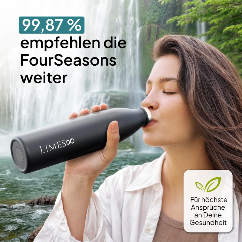 Limes 8 FourSeasons Thermos Flask, 1 Litre, Hot & Cold,