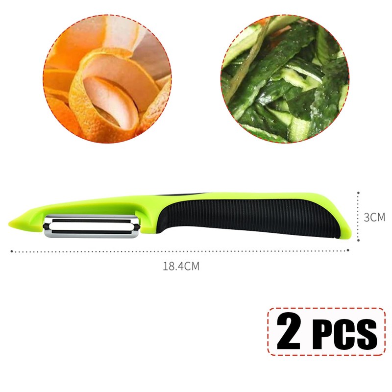 2 Pcs Potato Peeler Stainless Steel Rotary Peeler for Kitchen