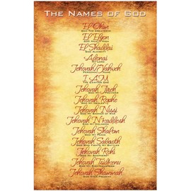 Names of God Inspirational Christian Poster-J72