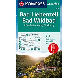 KOMPASS Wanderkarte 873 Bad Liebenzell, Bad Wildbad 1:25.000: 3in1 Wanderkarte mit Aktiv Guide inklusive Karte zur offline Verwendung in der KOMPASS-App. Fahrradfahren. Reiten. Langlaufen.