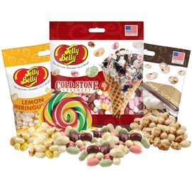 Jelly Bean Dessert Assortment with S’mores, Ice Cream Parlor, and Lemon Meringue Pie Beans, Bite Size Chewy Candies, Individual Candy Packs, Pack of 3, 3.5 Ounces Each