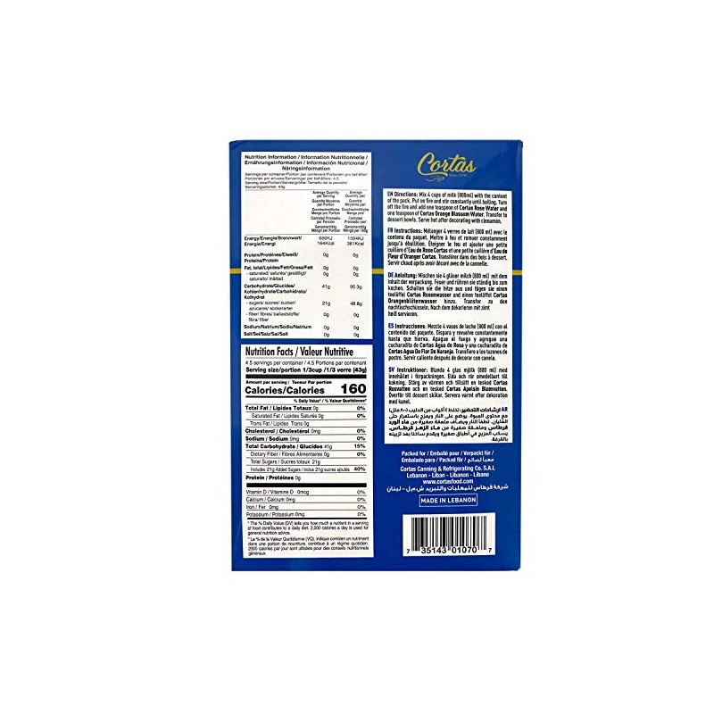 Cortas - SAHLAB Starch Pudding, (7oz)