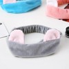 Cute Microfiber Cat Animal Headband for Face Washing, Bathing, Showering, and Pajama Parties M10763 Blue 8ea