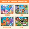 Wooden Dinosaur Animals Sea World Farm Jigsaw Puzzles Toys for