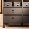 QUARKZMAN Pack of 4 Round Ring Handles Drawers Knobs Gold