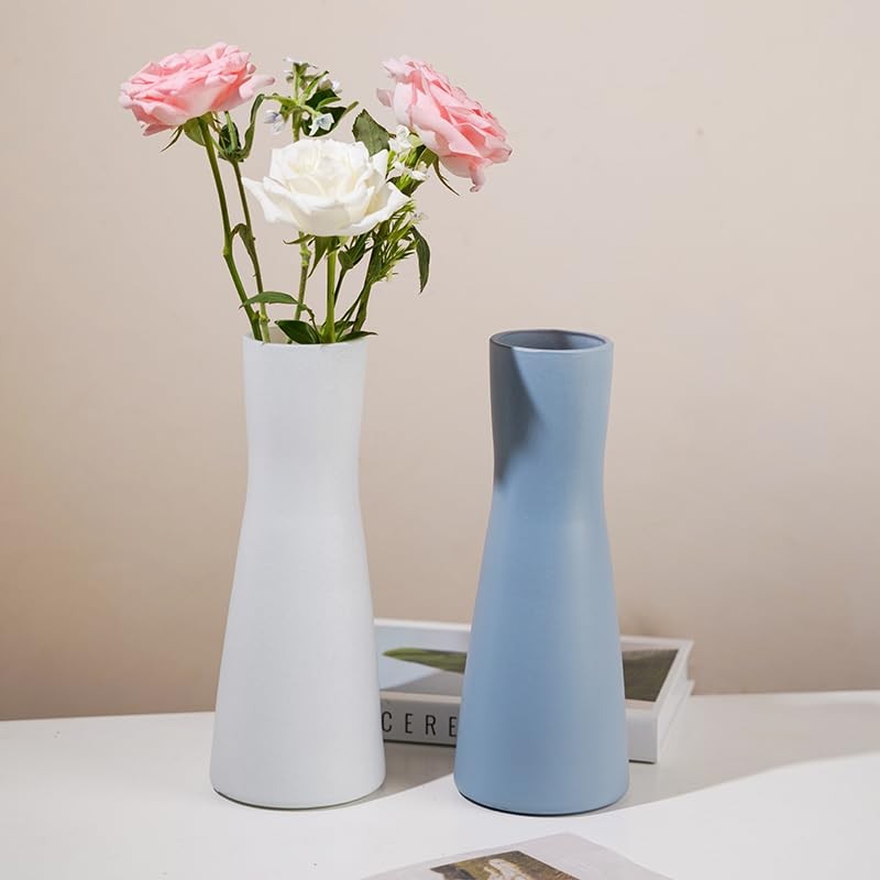 18cm Ceramic Bud Vase Tall Conic Flower Single Stem Vase