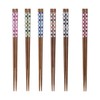 Hiranoi Chopsticks & Chopsticks Set, 6 Pairs, Colorful Wakasa Lacquer,