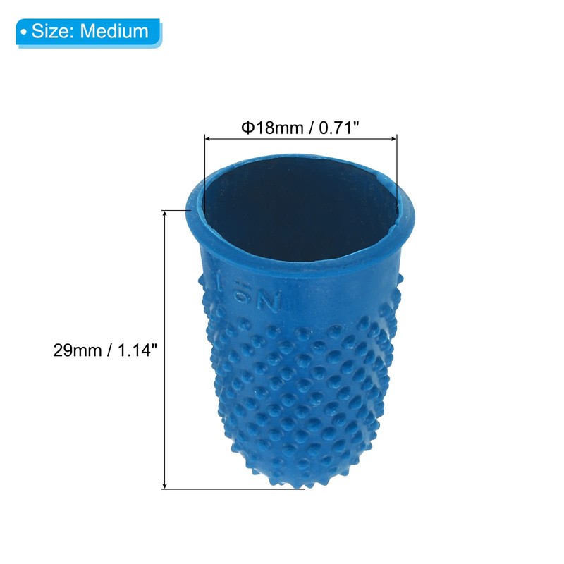 PATIKIL 0.71x1.14 Inch Rubber Finger Tips, 10 Pack Silicone Thumb