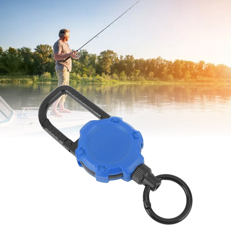 Magnetic Retractable Keychain Stainless Steel Wire Easy Pull Buckle Carabiner