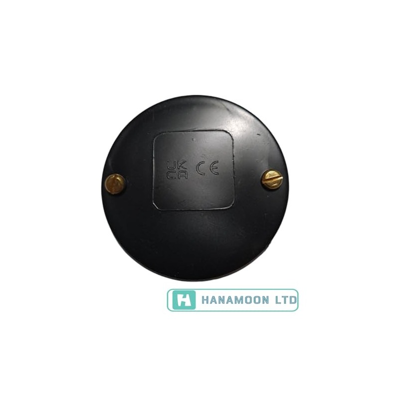 Black PVC Circular Box Lid - 65mm Diameter with 2