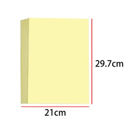 50 Sheets Light Yellow A4 Coloured Paper, 70g Coloured Copier Paper for Office Printing Crafts Projects