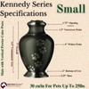 Kennedy Paws Series Pet Urn (Small, Slate, Pewter, Vertical, Chrome)