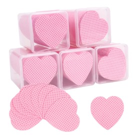 1000 toallitas para uñas sin pelusa, almohadillas limpiadoras con forma de corazón, toallitas quitaesmalte para extensiones de pestañas, toallitas limpiadoras de pegamento absorbible para exte