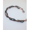 Beaded Necklace and 2 Strand Twisted Bracelet Set with Green