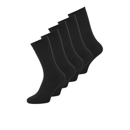 JACK & JONES Men's Jacbasic Bamboo Sock 5 Pack Noos Socks, Black / details: black, black, black, One Size