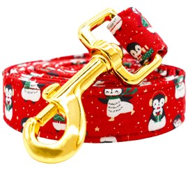 Lionheart glory Christmas Dog Leash Strong Durable Dog Leashes with Soft Comfortable Handle for Small Girl or Boy Dogs Penguin Dog Leash