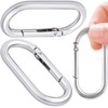 VARMDUKKE 3pcs Oval Spring Carabiner Clip for Keychains, Heavy Duty