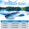 Soft Fishing Lures Jig Head Hooks, 6pcs Shad Swimbaits with