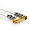 Deleycon TV Cable - Straight Plug / Socket 90° -