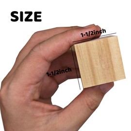 1-1/2 inch Unfinished Wooden Cubes,Pack of 40 Wood Square Blocks, Wood Blocks for Crafting Making & DIY Projects & Decor