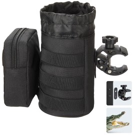 KEMIMOTO Motorcycle & ATV Cup Holder-32oz Drink Holder with Alligator Clamp, UTV, Scooter, Boat, Kayak, Bike, Walker, Black