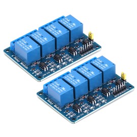 Yizhet 5V 4 Channel Relay Module (2 Pieces) Relay Shield Control Board with Optocoupler for Arduino, PIC, AVR, MCU, DSP, ARM TTL Logic