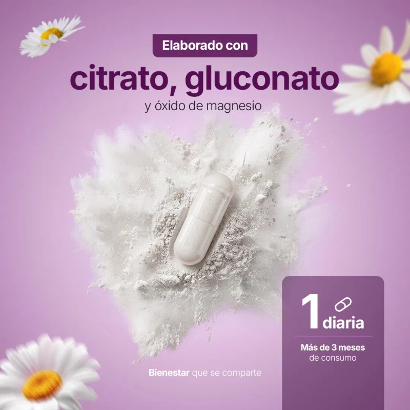 Mezcla De Magnesios 100 Cáps Citrato Oxido Gluconato B Life