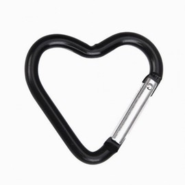 Heart carabiner small biner mini O type Heart keyring pink 10ea
