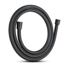 OFFO Shower Hose 2.5m, PVC Smooth Shower Pipe with Washers, Flexible Anti-Kink Handheld Shower Head Hose,High Pressure Shower Hose for Bath Taps Replacement,Matte Black