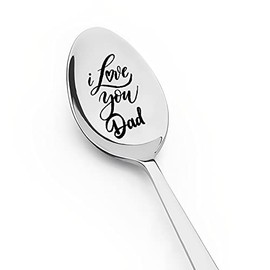 I Love You Dad Spoon Gifts for Fathers Day Birthday Gifts for Daddy Father Christmasday Gifts from Daughter Son Fathers Daddy Spoon Gift