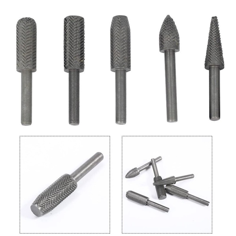 5pcs Electric Rotary File Embossed Steel File Soft Metal File