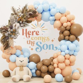 Here Comes The Son Wall Sticker, Baby Shower Wall Decal Party Decal Sign, Gender Reveal Party Decorations, Arch Decor Baby Decorations