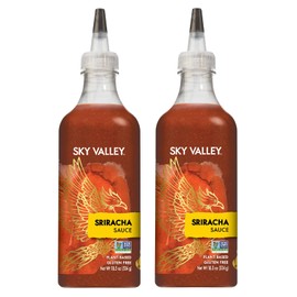 Sky Valley Sriracha Sauce - Hot Sauce, Made with Red Jalapeno Peppers, Gluten Free, Vegan, Non-GMO, Less Than 2g of Sugar per Serving, 5 Calories per Serving - Sriracha Hot Sauce, 18.5 Oz, 2 Pack