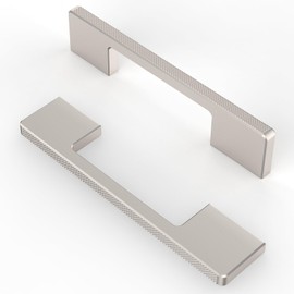 FURNIWARE Pack of 10 Cabinet Handles Carving Furniture Handle 128 mm Hole Spacing Kitchen Handles Brushed Nickel Drawer Handles Furniture Handles Kitchen Cabinet Handles