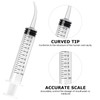 JETOP Dental Syringe 12ml Dental Irrigation Syringe with Curved Tip