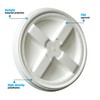 Consolidated Plastics White Food Grade Gamma Seal Lids for 2