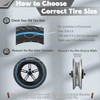 Felixstory 8.5x2.0 Solid Tire, 50/75-6.1 8 1/2x2 Replacement Tire, 8.5