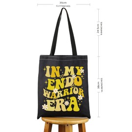 VAMSII Endometriosis Awareness Gift My ENDO Era Tote Bag Endometriosis Warrior Handbag Chronic Illness Gift Spoonie Gift (My ENDO Era T C)