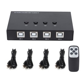 USB Switch USB2.0 Full Speed Transmission 2 Switching Modes 4 in 4 Out Switcher for Win XP/7/8/10