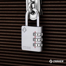 Zarker XD35 Combination Lock, 3-Digit Padlock for School Gym Sports LockerLock, Fence, Toolbox, Case, Hasp Storage (4-Pack, Gray)