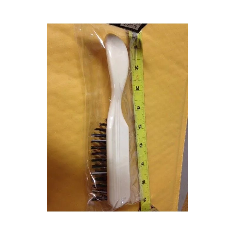 SCALPMASTER CONTOUR NECK HAIR BRUSH 7-ROW NYLON BRISTLES IVORY Color