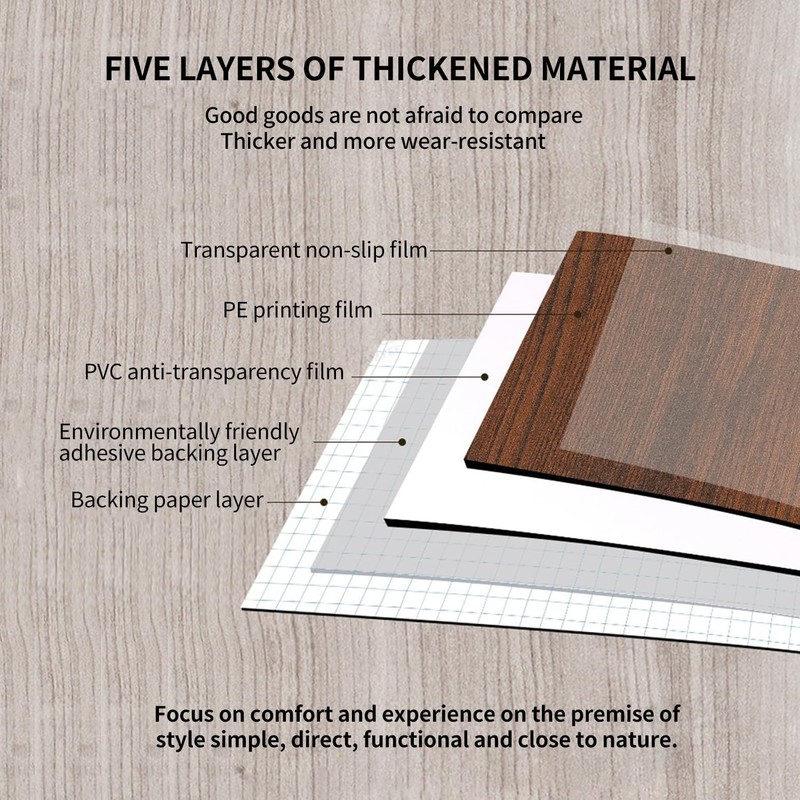 Peel and Stick Vinyl Flooring Roll - 11.8"x394" (32.29 Sq