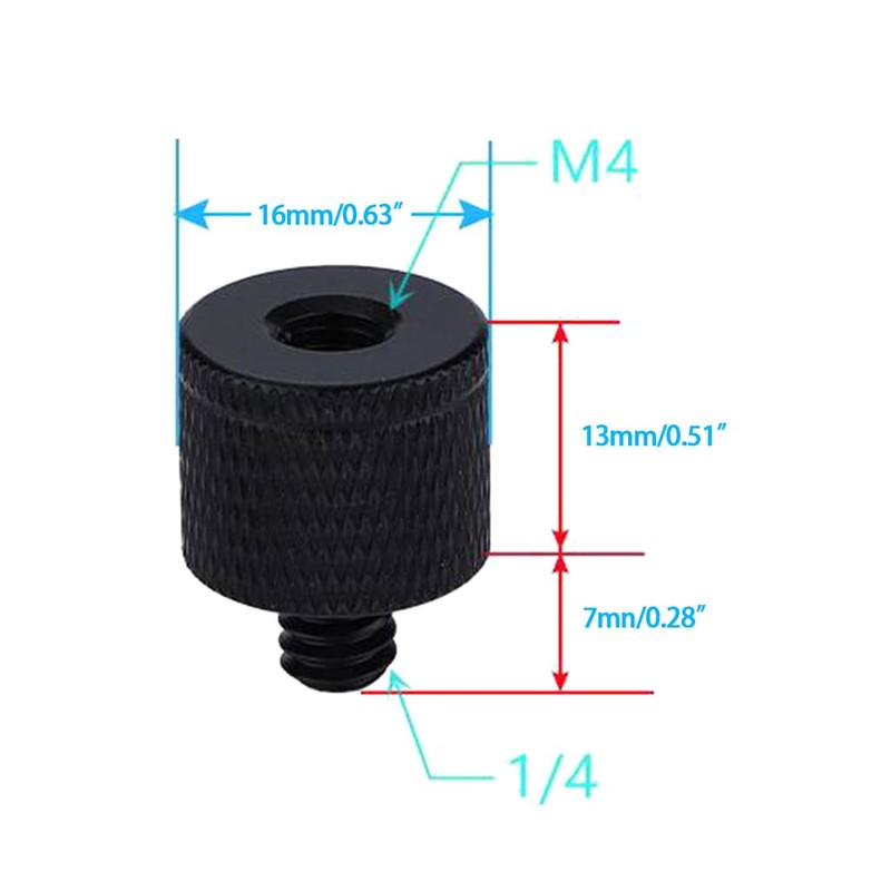 Gereiny 2x DSLR Camera Screws 1/4 to M4 M5 M6
