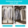 STORKING Pull Down Closet Rod 21"-26", Pull Down Adjustable Side