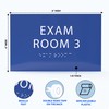 ADA CENTRAL SIGNS 6" X4" Exam Room 3 Sign- Tactile